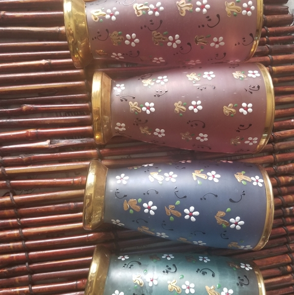 4 hand painted Anthropologie Glass Vases - Picture 2 of 7